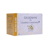 Goodwyn Calming Chamomile Herbal Tea - 20 Enveloped Tea Bags | Boosts Immunity, Relieves Stress - Handpicked & Farm Fresh Herbal Tea | Caffeine Free, No Preservatives